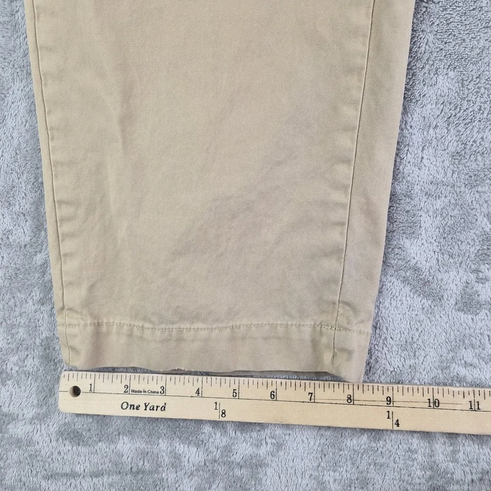 Banana‎ Republic Emerson Pants Mens 38x32 Khaki Flat Front Straight Chino Preppy